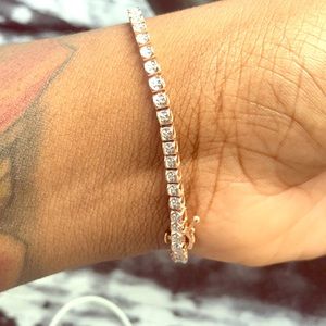 10k Diamond Cut Rose Gold Bracelet